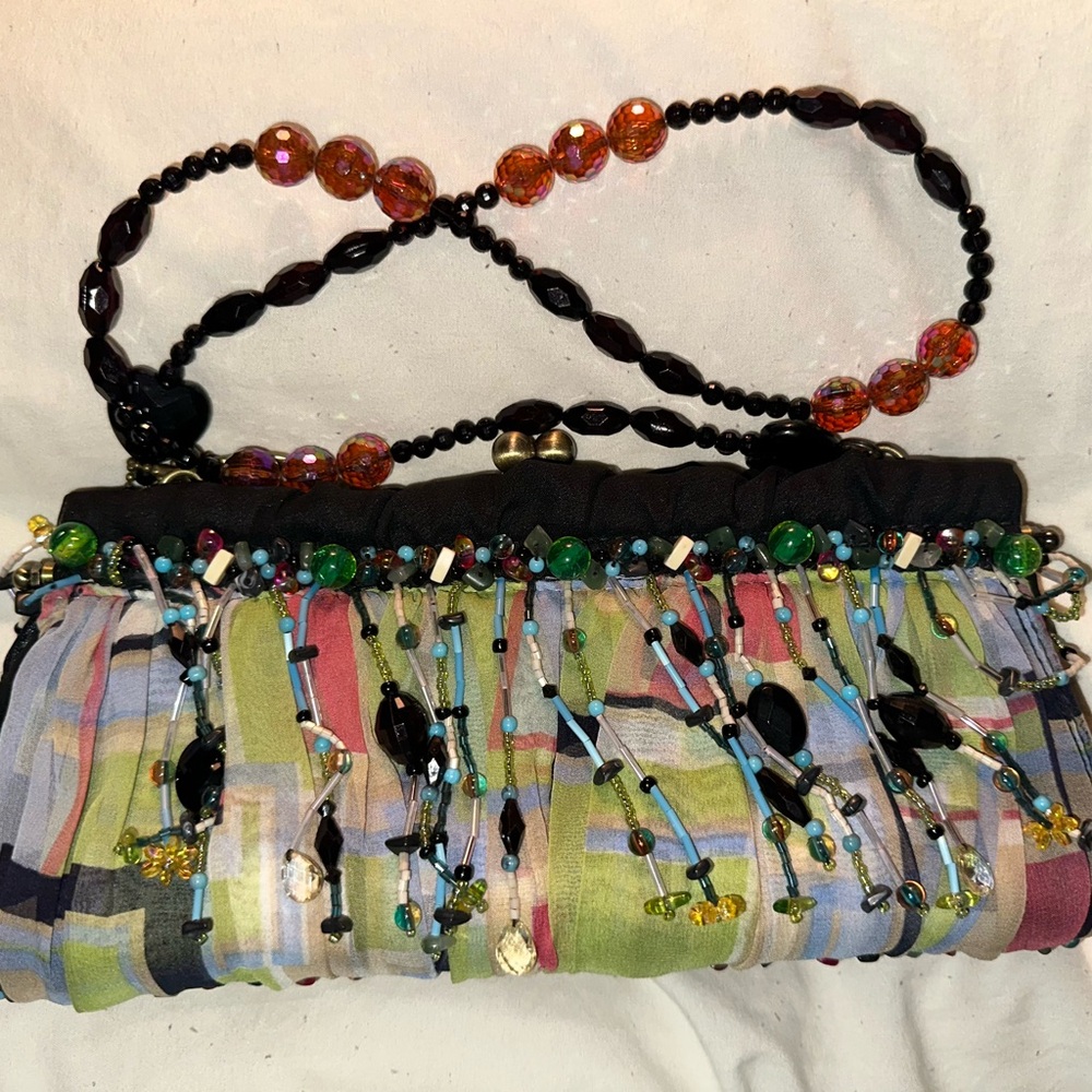 Mary Frances Beaded Multicolor Clutch